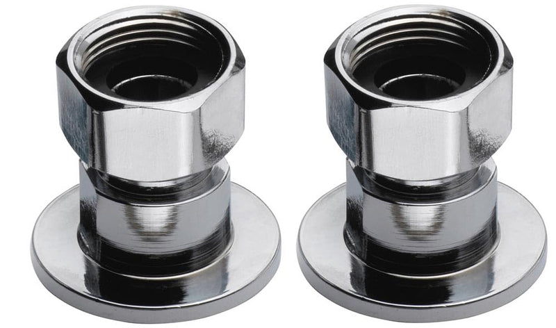 Krowne 21-400L Krowne Silver Series Coupling Flanges, (2) Pieces, 1/2" NPT Female Inlet, Low Lead Compliant (fits 12-8XX Silver Series 8" Center Wall Mount Faucet,)‌‍‌‌‌‌‍‌‌‌‌‍‌‌‌‍