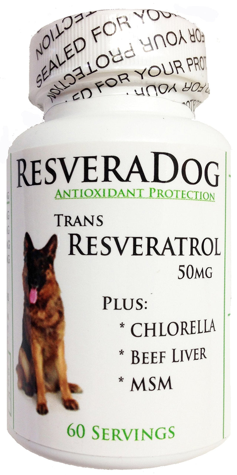 Resveradog: Dog 99% Tran Resveratrol Powder with Argintine Beef Liver, MSM & Chlorella - PawsPlanet Australia