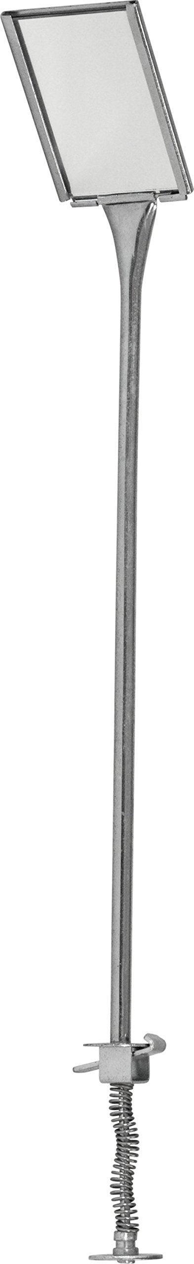 MAG-MATE 317 Flip Glass Inspection Mirror, Flexible Stainless Steel Shaft, Locking Hinged Mirror, Rectangular Glass Mirror, 16.25" Length
