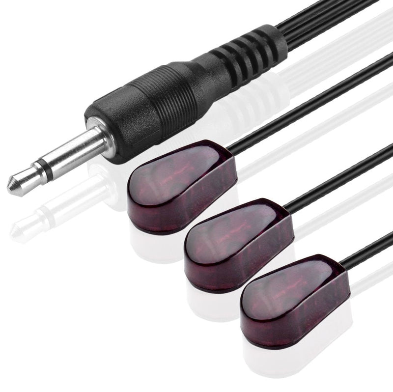 TNP IR Emitter Extender Extension Cable (10 Feet) - Triple 3 Head 3.5mm Jack Infrared Red Transmitter Blaster Blink Eye Wire Cord Compatible with IR Repeater Extender System Kit, for Xbox One 3 IR Eye Emitter