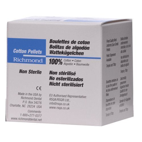Richmond 100108 Cotton Pellets, Size 3, 5/32" Diameter (Pack of 2500)