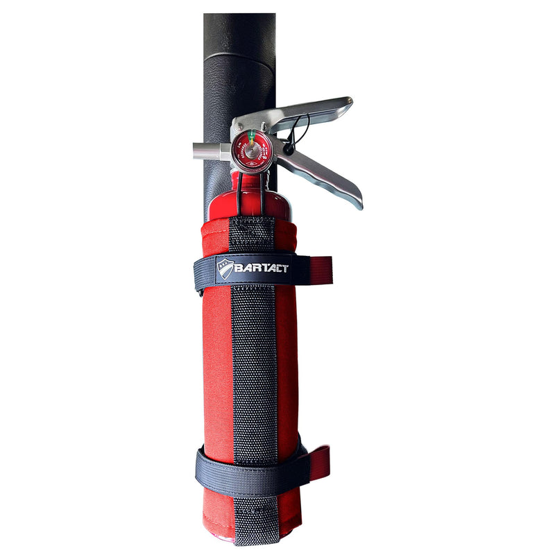 Bartact - 2.5 lb Roll Bar Fire Extinguisher Mount for Vehicle Holder, Adjustable Fire Extinguisher Holder Mount, US Made Universal Vehicle Fire Extinguisher Holder Fits All Roll Bars (Red) Red