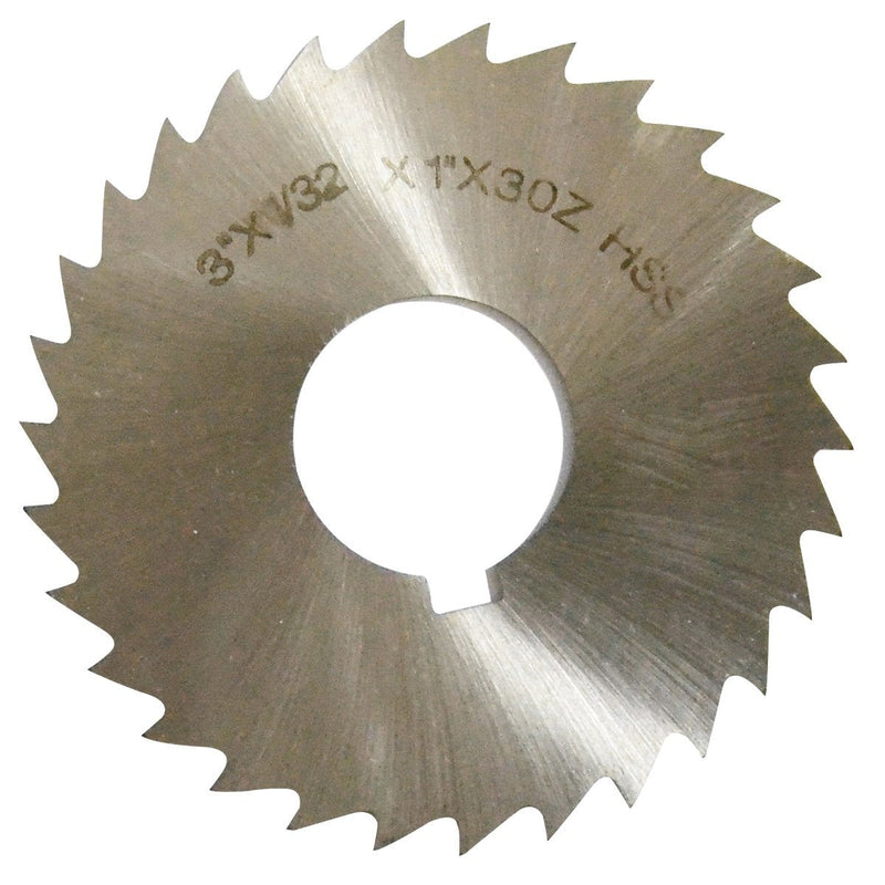 HHIP 5071-4201 3 x 1/64 x 1" High Speed Steel Plain Slitting Saw 3" Dia x 1/64" Face x 1" Arbor