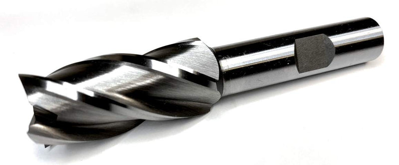 HHIP 5802-0750 3/4" x 1/2" 4 Flute High Speed Steel Single End Center Cut End Mill 3/4" Dia x 1/2" Shank HSS