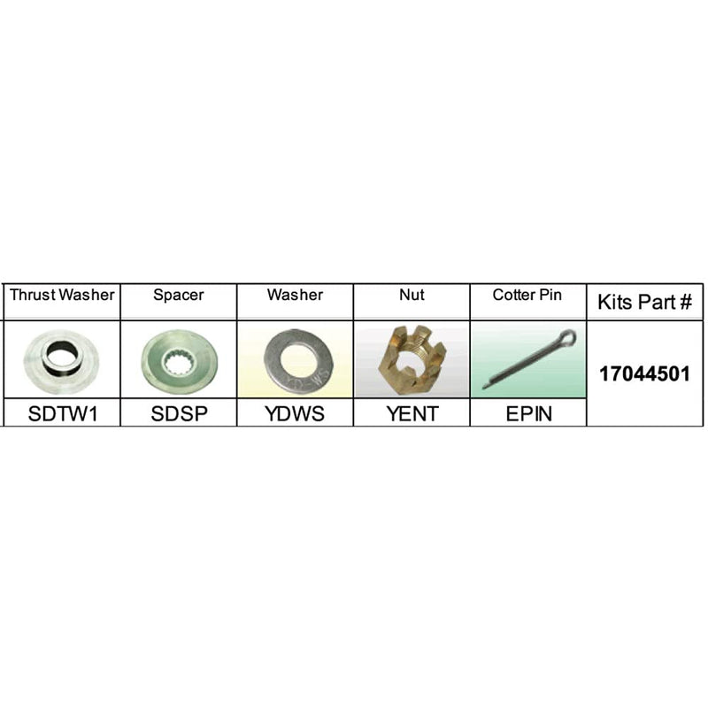 Solas Fixed HUB Propeller Hardware KIT - Suzuki, Type D, DF90-DF115 HP