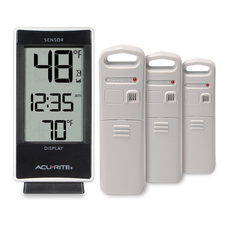 AcuRite 01090M Multi-Sensor Thermometer with 3 Indoor/Outdoor Temperature Sensors