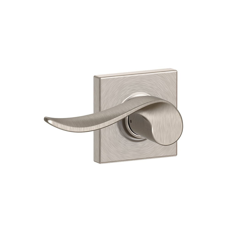 SCHLAGE F10 SAC 619 COL Collins Trim Sacramento Hall and Closet Lever, Satin Nickel