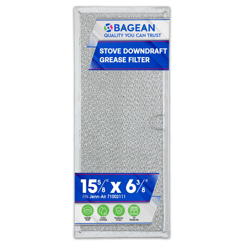 Downdraft Stovetop Filter Replacement for 71002111 Jenn Air Filter Downdraft 15.6” x 6.4” - Range Oven Filter Fits Into Jennair Downdraft Filter Vent and Protects the Stove Fan 6.4" x 15.7" x 0.2"