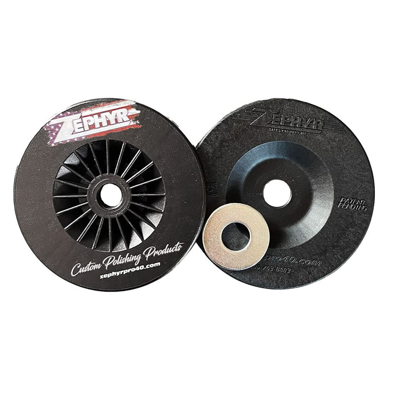ZEPHYR CUSTOM POLISHING PRODUCTS SFPR58-4 Airway Buff Safety Flange Kit Black