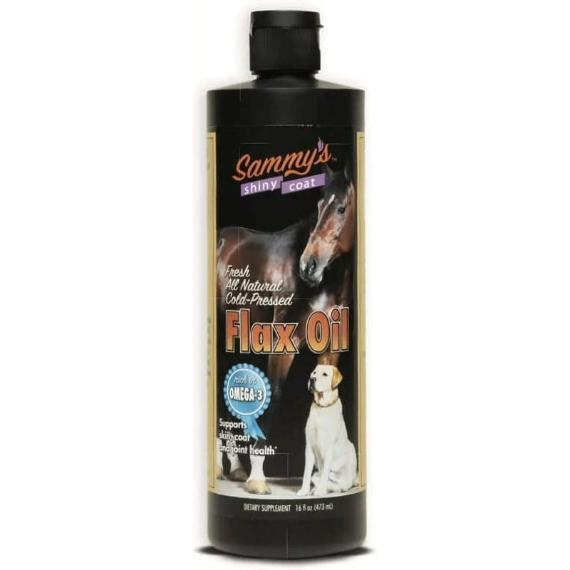 Sammy’s™ Shiny Coat Flaxseed Oil for Pets, Pure Flax Oil for Animals, Omega-3 Fatty Acids for Dogs, Flaxseed Oil Liquid Supplement for Skin and Coat, Flaxseed for Dogs, Cats, Other Pets - 16 oz - PawsPlanet Australia