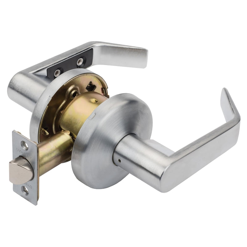 Dynasty Hardware Passage Door Lever Lockset, ADA Compliant, Light Duty Non-Locking Handle for Hallway or Closet Use, Satin Chrome Finish, Model AUS-30-26D