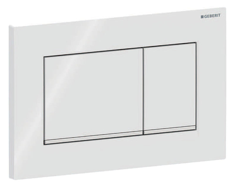 Geberit G115883KJ1 Sigma 30 Dual Flush 1.6/0.8 GPF Actuator Plate White/Polished Chrome