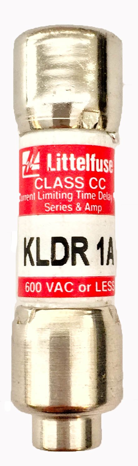 Littelfuse KLDR001.TXP Class CC Fuse, 600V, Time Delay, 1 Amp RoHS (Pack of 10)
