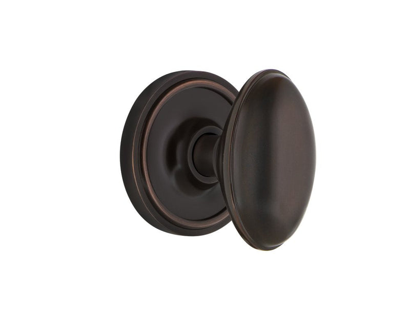 Nostalgic Warehouse Classic Rosette Single Dummy Homestead Door Knob in Timeless Bronze