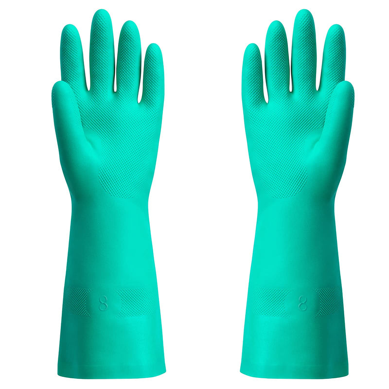 ThxToms Chemical Resistant Nitrile Gloves, Resist Household Acid, Alkali, Solvent and Oil, Latex Rubber Free, 1 Pair Medium Medium (Pack of 1)
