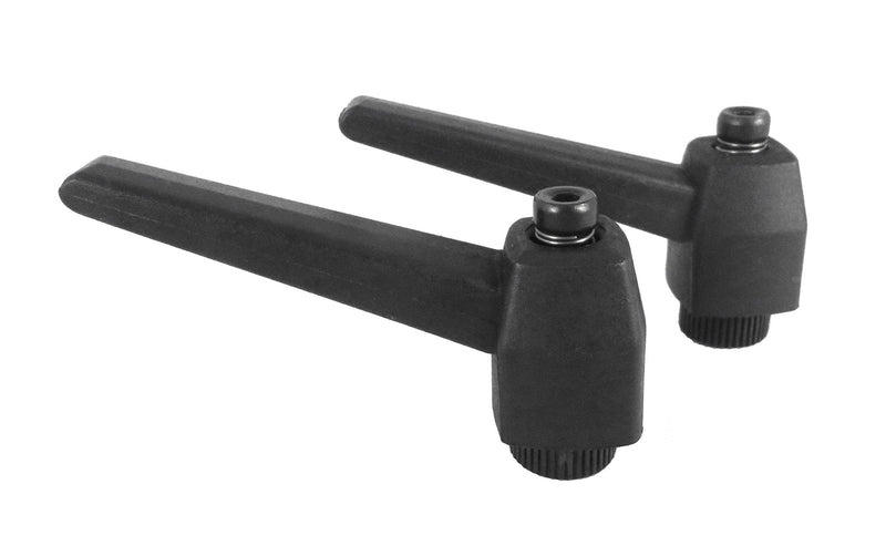 2 Each 5/16 18 Female Thread Push Button Ratchet Level Adjustable Handles Knob with Internal Threaded Insert (Female Threads) PBRLF-5/16X2
