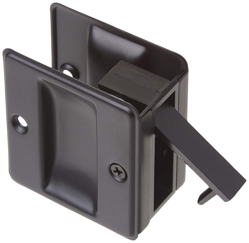 idh by St. Simons 25410-019 Premium Quality Solid Brass Pocket Passage Door Pull, Matte Black