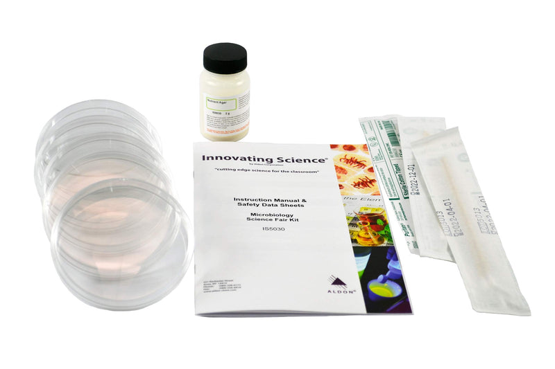 ALDON Innovating Science Microbiology Kit - Grow Your Own Bacteria from Everyday Items - Includes Agar, Petri Dishes, Swabs & Instructional Booklet - Science at Home Series