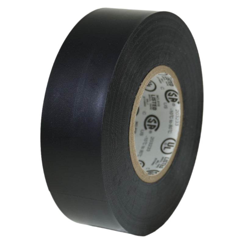 GGR Supplies T.R.U. EL7566-AW Professional Grade Rubber Black PVC Electrical Tape, Rated up to 600 Volts and 176 F - UL/CSA/CE Listed Synthetic: 1 in. x 66 Ft. (8 Mil) 1 in. x 66 ft. (24mm)
