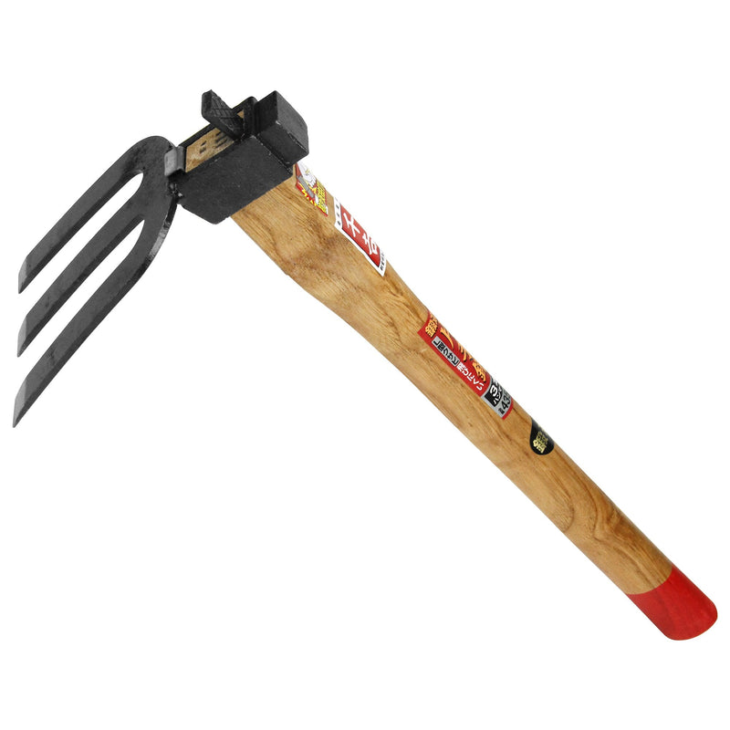 Senkichi Forged One-Handed Hoe, 3 Hammers Included, L-Shaped Wedge, Depth 6.7 x Height 17.3 x Width 3.7 inches (17 x 44 x 9.5 cm) 3-piece
