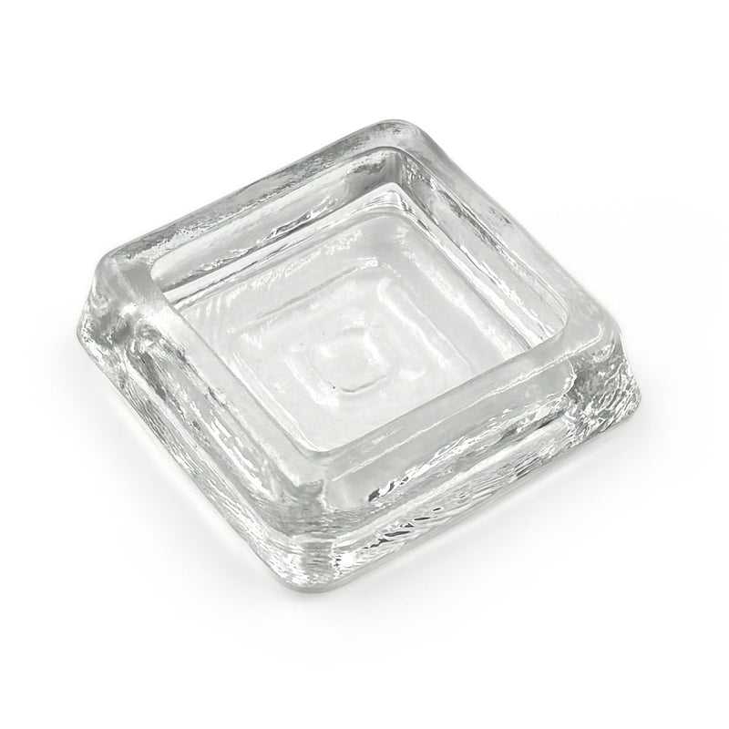 Set of 4 Clear Glass Furniture Coasters – 2 1/2 x 2 1/2” Square Handcrafted Caster Cups for Chairs, Tables, Sofas – Durable Floor Protectors for Hardwood, Tile, Carpet, Slate - Furniture Cups by A29 2 1/2" (Set of 4)
