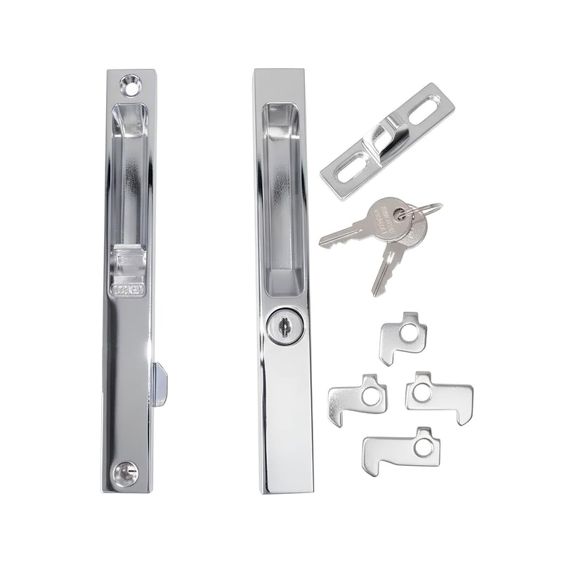 Chrome Sliding Glass Door Handle With Key