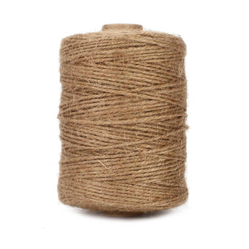 Tenn Well Natural Jute Twine, 500 Feet Long Brown Twine String Rope for Crafts, Gift Wrapping, Gardening, Bouquets, Holiday Decorations 2MM x 500FT