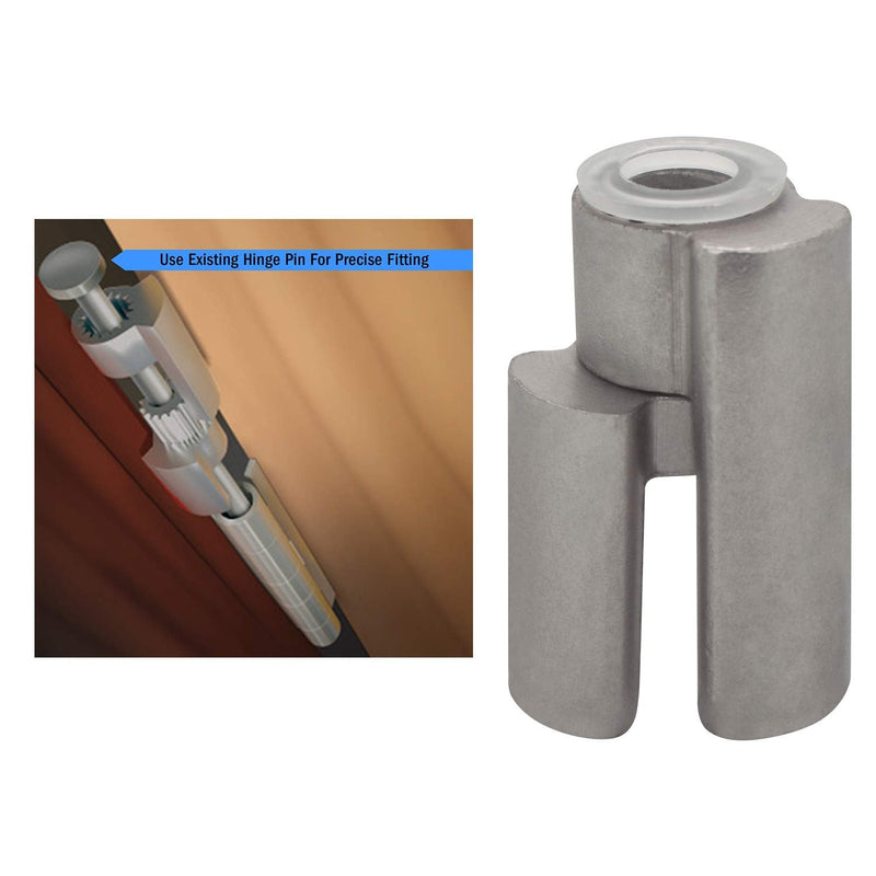 Nuk3y Door Saver 3 III Hinge Pin Stop for Residential Doors Fits All 3" to 4-1/2" Hinges (Satin Nickel) Satin Nickel