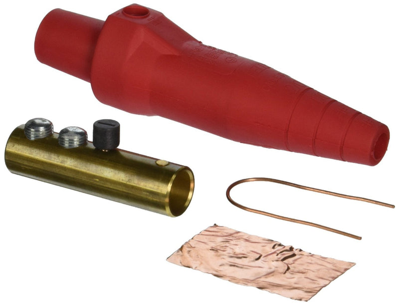 Leviton 16D31-UR 16-Series Taper Nose, Female Plug, Contact and Insulator, Cam-Type connector with Double Set Screw Termination, Red