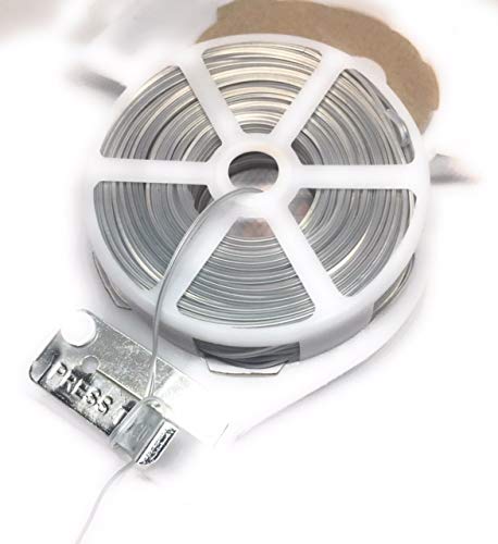 Weststone - 100ft (30m) Plastic Oval Twist Tie Spool with Cutter (Clear -1pc) Clear -1pc