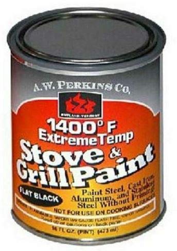 1400 Deg F Black Stove Paint Brush-On - 1 Pint