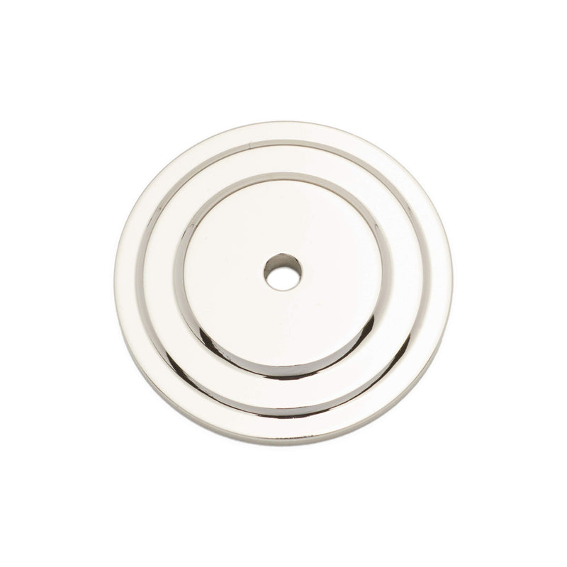 RK International RKI Polished Nickel R.K. International BP 7821 PN Plain Single Hole Backplate