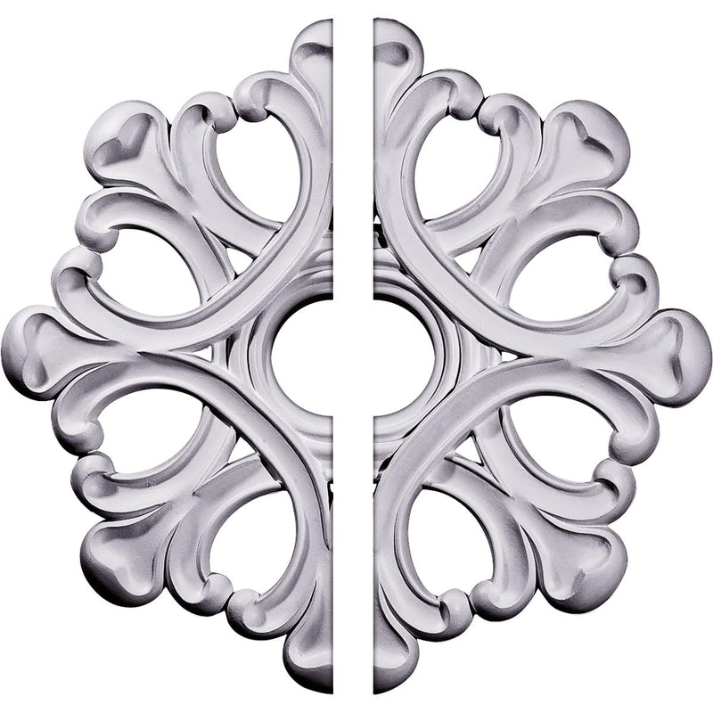 Ekena Millwork CM20AN2 20 7/8"OD x 3 5/8"ID x 1"P Angel Ceiling Medallion, Fits Canopies up to 4-3/8", 2 Piece Split
