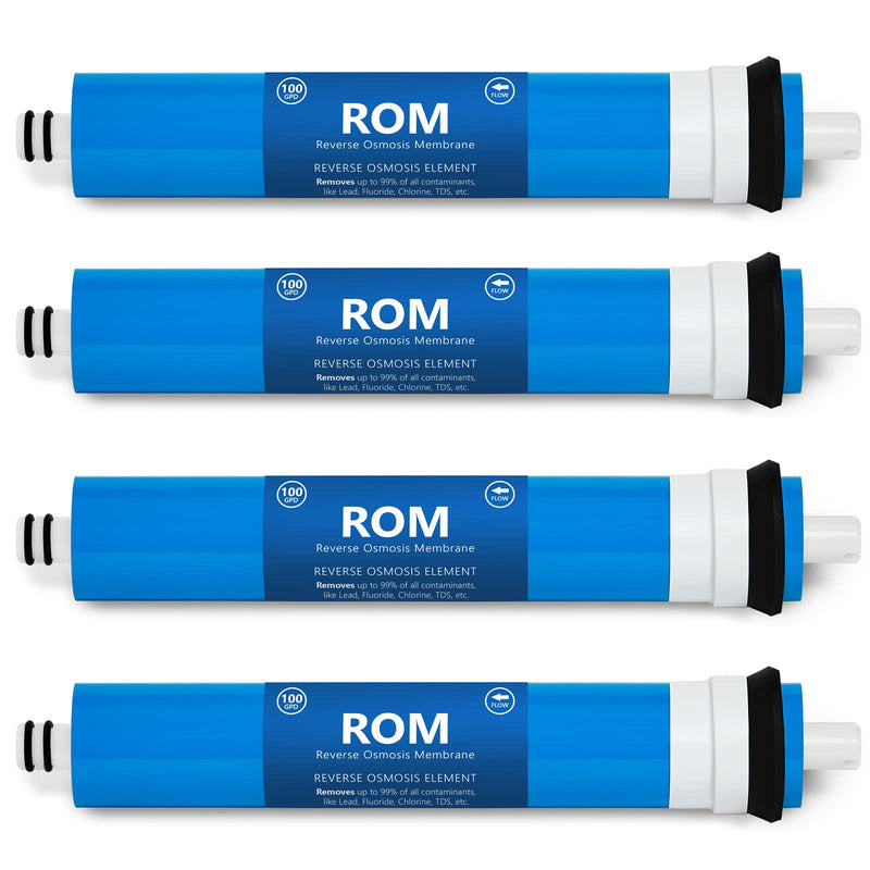 Express Water FLTMEME1004PK 4-Pack Reverse Osmosis Membrane, 100 GPD 10" x 2.5"