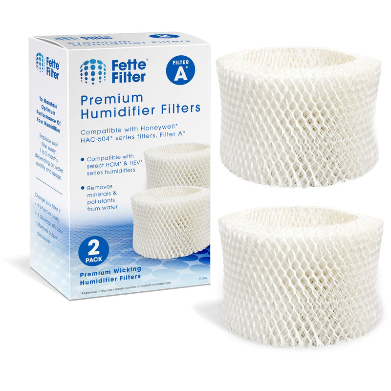 HAC-504 Premium Humidifier Wicking Filter Compatible with Honeywell HAC-504 HAC-504AW HAC504V1 Humidifier Replacement Filter A Replacement for Honeywell Filter HCM 350 & Cool Mist Humidifiers. (2QTY) White 2