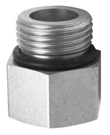 Parker 6-1/4 F5OG-S SAE Adapter 9/16-18 ORB Male X 1/4 NPTF Female STL