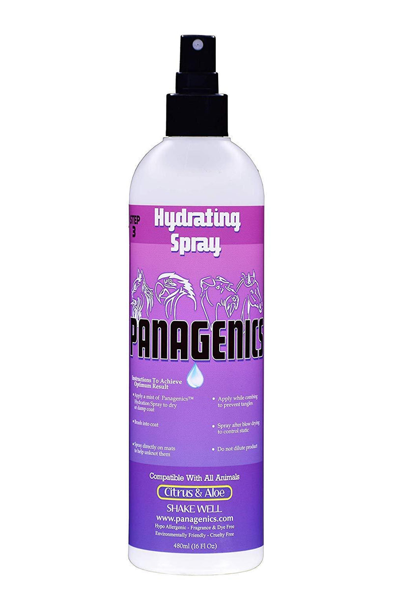 [Australia] - Panagenics | Pet Hydrating Spray - Safe for All Animals, Unscented, Contains Citrus and Aloe Active Ingredients - 16 Ounce 