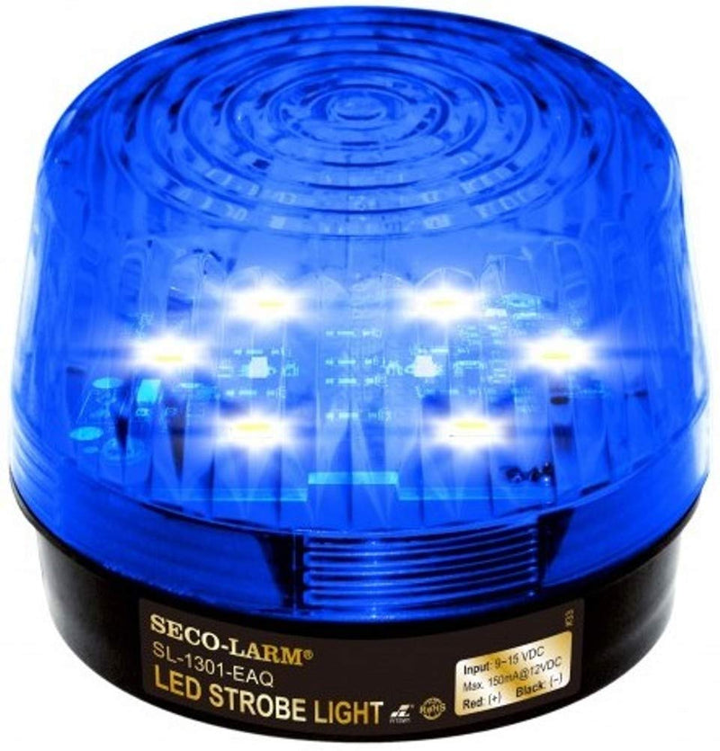 Seco-Larm SL-1301-EAQ/B Blue LED Strobe Light with 6 LEDs, Weather Resistant, 9-15 VDC