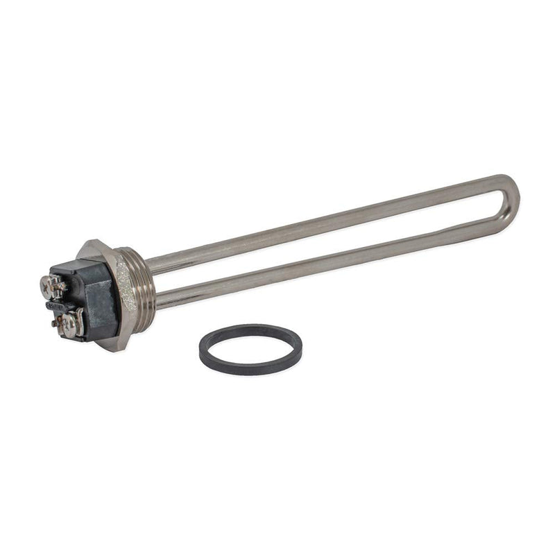 Eastman 120V x 2000W Straight Electric Water Heater Element High Watt Density, Hot Water Heating Element with Copper Sheath, Screw Mount & Gasket, 60124N