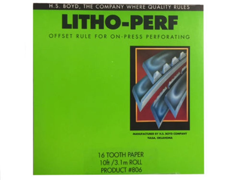 Litho Perf 16 Tooth Paper 10ft/ 3.1m Roll #806