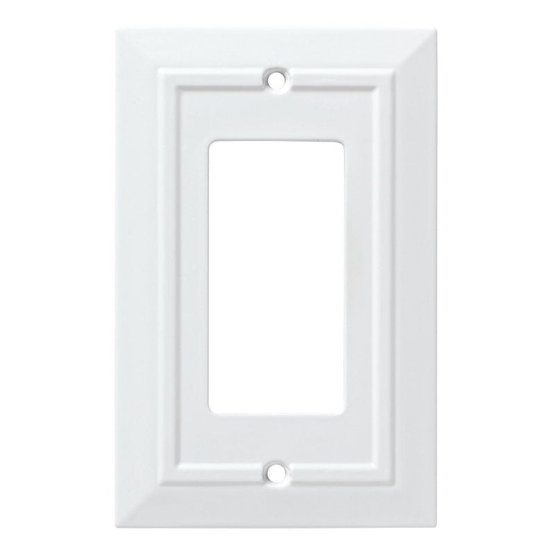 Franklin Brass Classic Architecture (1-Pack) Decorative Light Switch Cover Pure White 1-Gang Decorator/Rocker Wall Plate Electrical Outlet Guard W35243-PW-C 1 Count (Pack of 1)