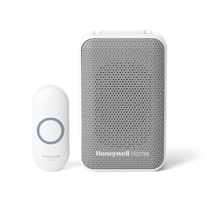 Honeywell Home RDWL313P2000 Doobell Plug-in Wireless Doorbell & Push Button-3 Series, Gray Wireless Doorbell Plug-in w/Push Button Strobe Light