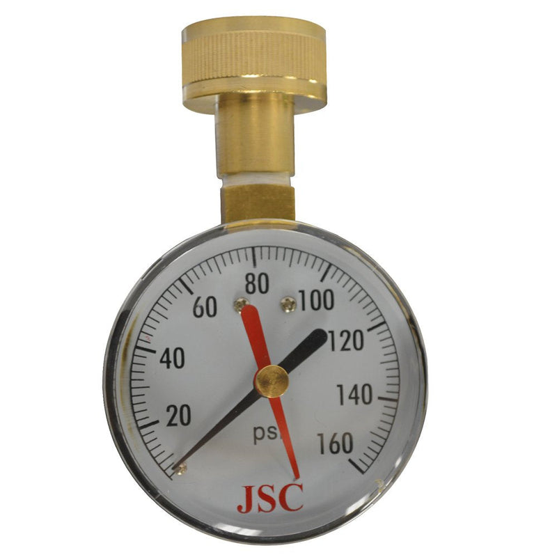 Jones Stephens J66302 2-1/2" 160 PSI Water Test Gauge with Memory Pointer - N/A No Finish