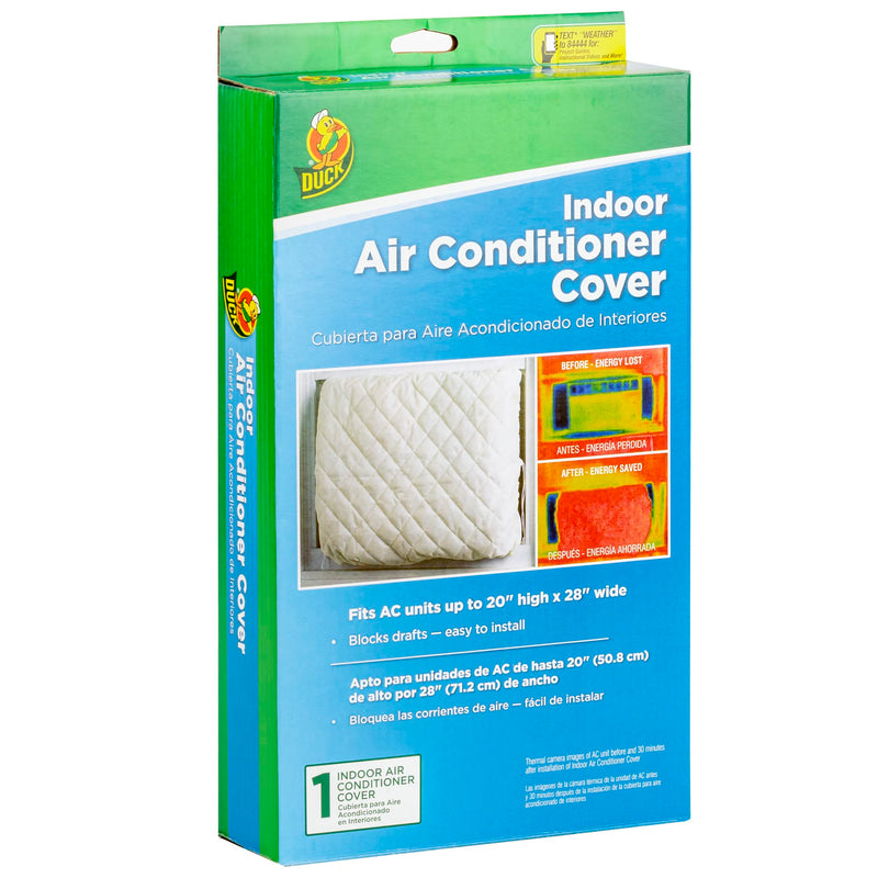 Duck Brand Indoor Air Conditioner Cover, White, 20 x 28 Inches, 284430