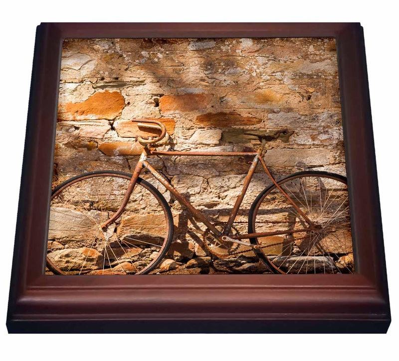 3dRose Australia Old Bicycle Trivet with Ceramic Tile, 8 x 8", Natural