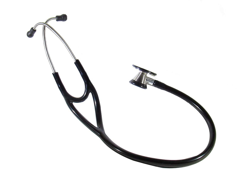 EMI Platinum Series Deluxe Black Cardiology Stethoscope - High Acoustic Sensitivity with Pressure-Sensitive Diaphragm ESC-333 - Perfect for Medical Professionals, Doctors, EMTs, Nurses, and Students