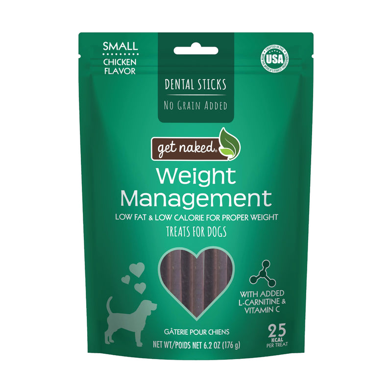 Get Naked Grain Free 1 Pouch 6.2 Oz Weight Management Dental Chew Sticks, Small 6.2 Ounce (Pack of 1) - PawsPlanet Australia