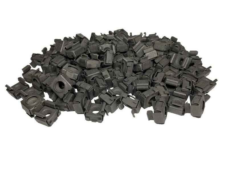 RackGold® Black M6 Cage Nuts 100 Pack - USA Made