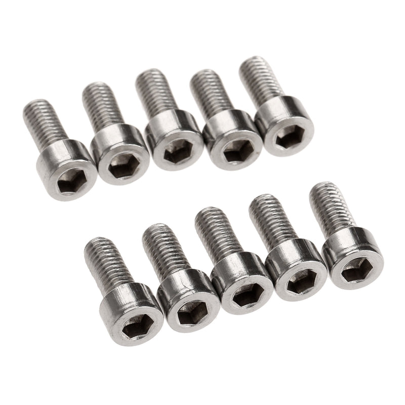 10Pcs Bike Water Bottle Cage Bolts Holder Screws M5 Inner Rack Hexagon Stainless Steel Screws
