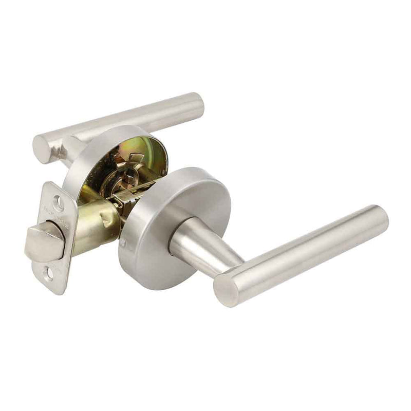 Design House 580951 Eastport Contemporary Passage Hall and Closet Door Lever Satin Nickel Hall & Closet Lock